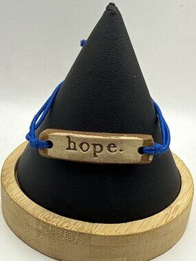 MudLOVE Hope Blue Clay Bracelet Handmade Ceramic Minimalist Aesthetic Boho Gobli
